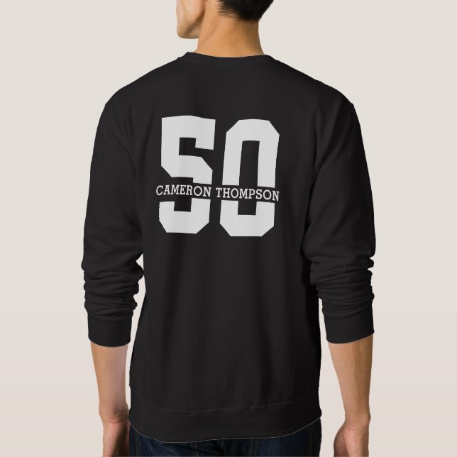 Personalised Name 50th Birthday Modern  Sweatshirt (Back)