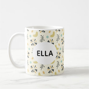 Personalised Name Abstract Retro 1950s  Coffee Mug