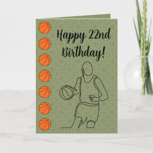 Personalised Name Age Sentiment Sport Basketball Card
