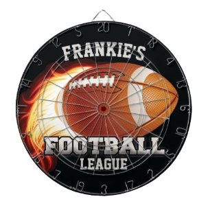Personalised NAME American Football Flames Sports Dartboard