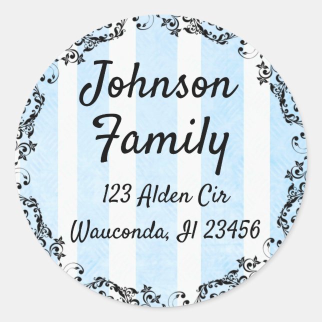 Personalised Name and Address Stickers (Front)