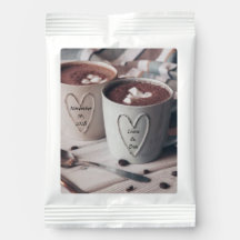 Personalised Name and Date Cocoa Mix Wedding Favou