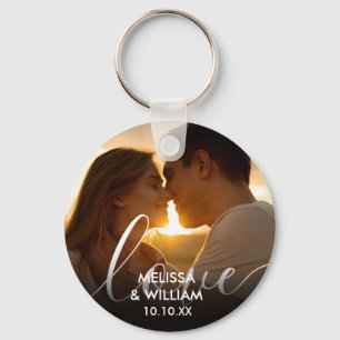 Personalised Name And Date Photo Key Ring