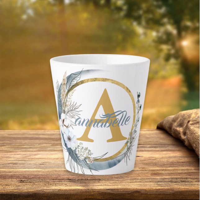 Personalised Name and Initial Latte Mug (Creator Uploaded)