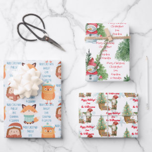 Personalised name and message Christmas custom  Wrapping Paper Sheet