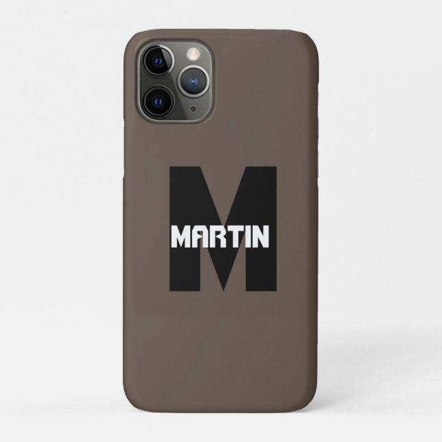 Personalised Name and monogram iPhone / iPad case (Back)