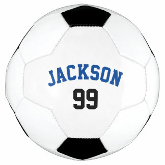 Personalised Name and Number Minimalistic Soccer Ball