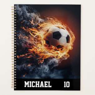Personalised Name And Number Soccer Ball Football Planner