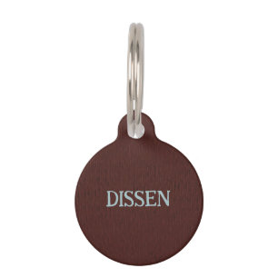 Personalised Name and Phone Number Copper Brown Pet Tag