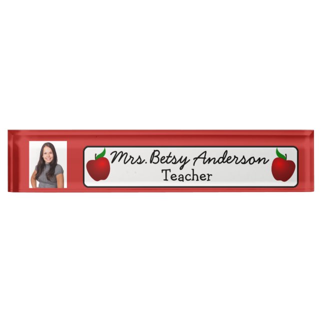 Personalised Name and Photo Name Plate Teacher (Front)
