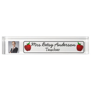 Personalised Name and Photo Name Plate Teacher