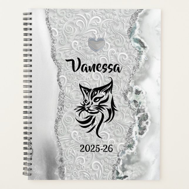 Personalised Name and School Year 12-Month Planner (Front)