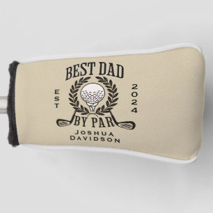 Personalised Name and Year Best Dad by Par Golf Head Cover