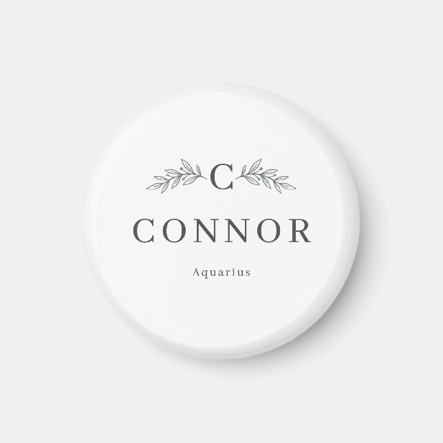 Personalised Name and Zodiac Magnet (Front)