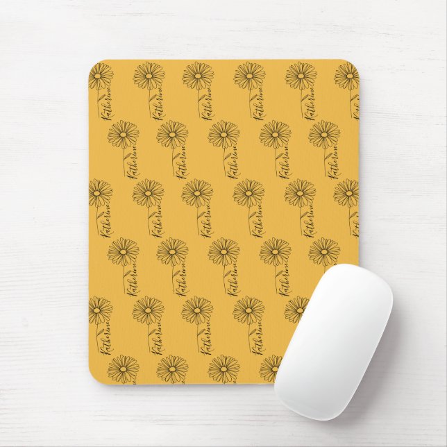 Personalised name April daisy Birth Flower Mouse Pad (With Mouse)