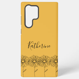 Personalised name April daisy Birth Flower Samsung Galaxy Case