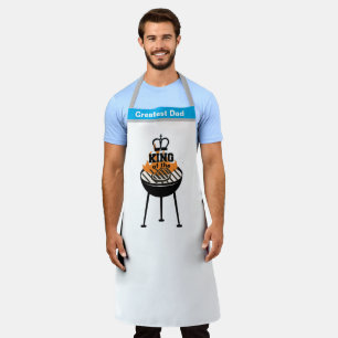 Personalised Name Apron, Funny King of The Grill Apron