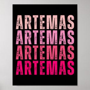 Personalised Name Artemas I Love Artemas Vintage  Poster