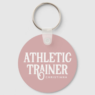 Personalised Name Athletic Trainer AT Key Ring