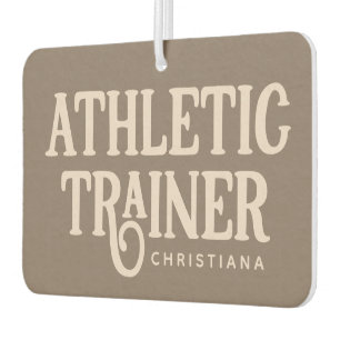Personalised Name Athletic Trainer Car Air Freshener