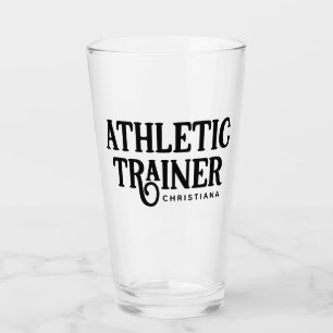 Personalised Name Athletic Trainer Glass
