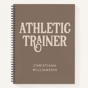 Personalised Name Athletic Trainer Notebook