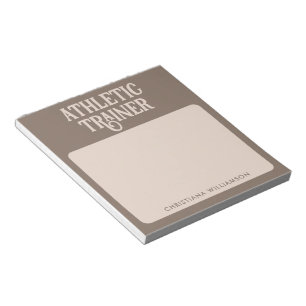 Personalised Name Athletic Trainer Notepad