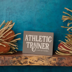Personalised Name Athletic Trainer Plaque