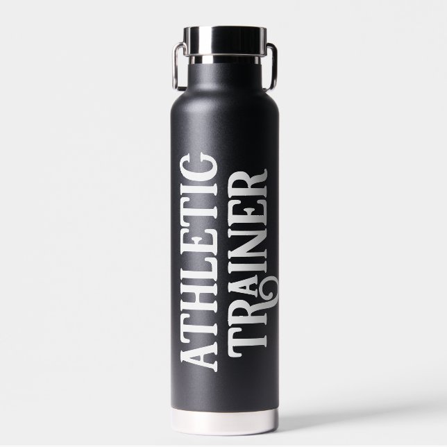 Personalised Name Athletic Trainer Water Bottle (Front)