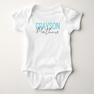 Personalised Name Baby Boy custom - Personalised  Bodysuit