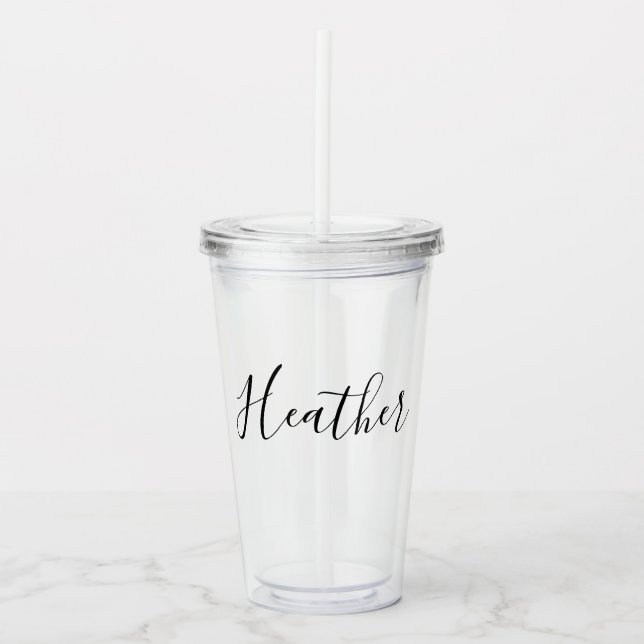 Personalised Name Bachelorette Acrylic Tumbler (Front)