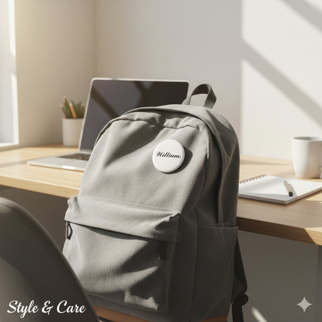 Personalised Name Badge Style Pinback Button (Personalized Name Badge Style Pinback Button)