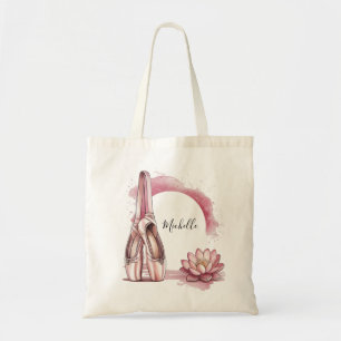 Personalised Name Ballet Ballerina Shoes Dance     Tote Bag