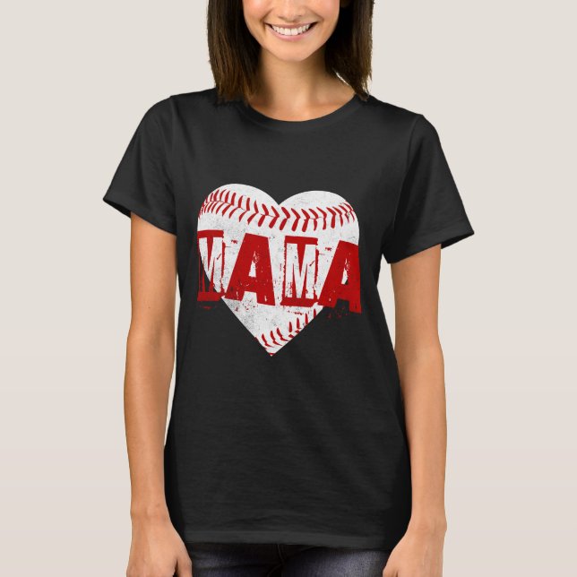 Personalised Name Baseball Mum T-Shirt (Front)