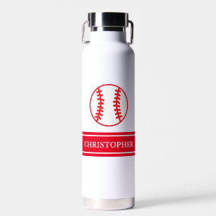 Personalised Name Baseball Sports Water Bottle