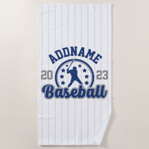 Personalised NAME Baseball Team Player Game Beach Towel