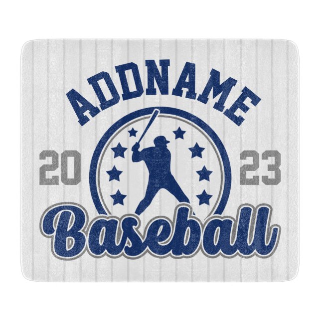 Personalised NAME Baseball Team Player Game Cutting Board (Front)