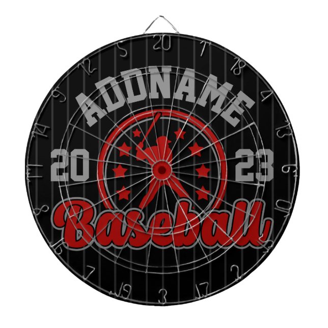 Personalised NAME Baseball Team Player Game Dartboard (Front)