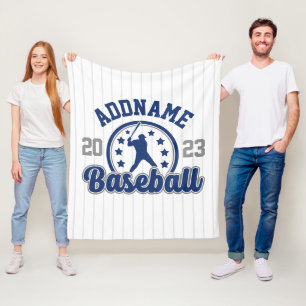 Personalised NAME Baseball Team Player Game Fleece Blanket