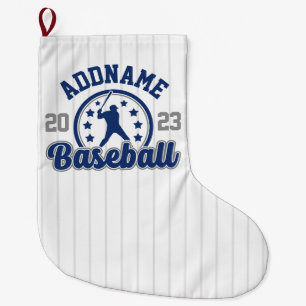 Personalised NAME Baseball Team Player Game Large Christmas Stocking