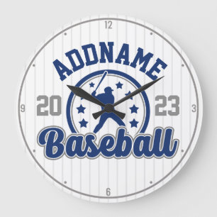Personalised NAME Baseball Team Player Game Large Clock