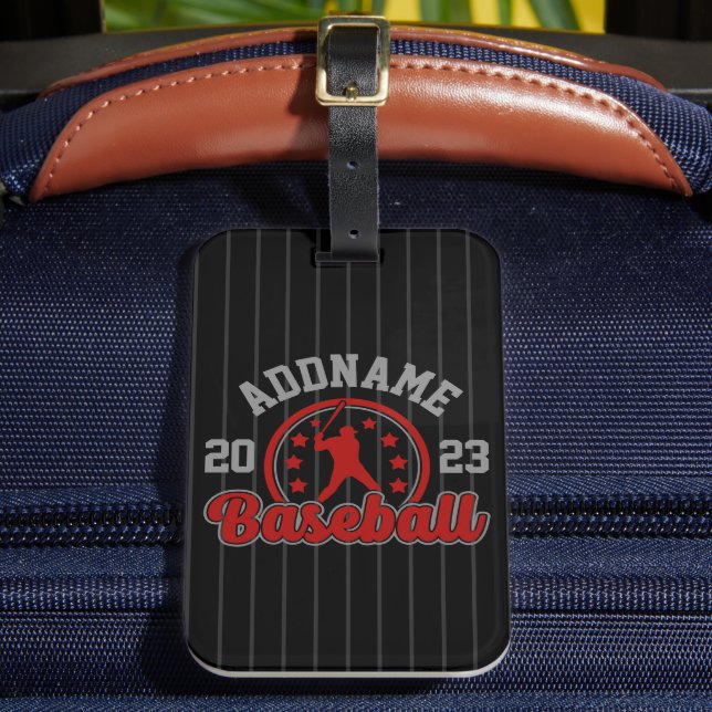 Personalised NAME Baseball Team Player Game Luggage Tag (Front Insitu 2)