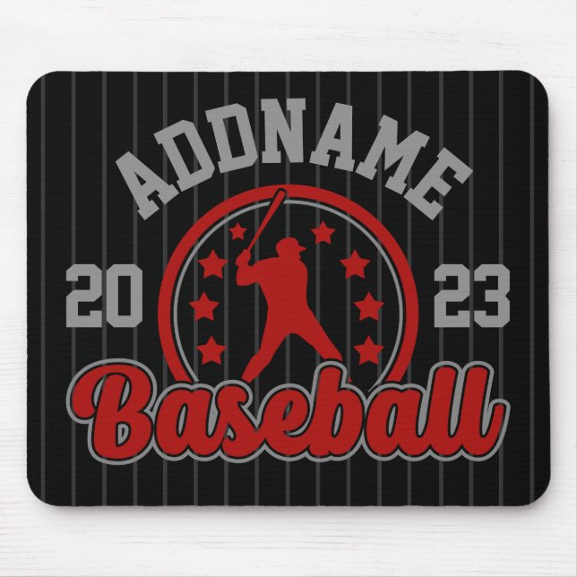Personalised NAME Baseball Team Player Game Mouse Pad (Front)
