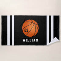 Personalised Name Basketball Black Stripes