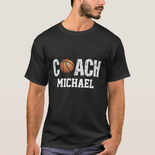 Personalised Name Basketball coach custom tee     
