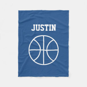 Personalised name basketball fleece blanket