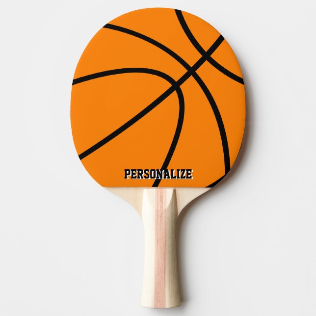 Personalised name basketball ping pong paddle (Front)