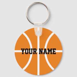 Personalised name basketball player keychains