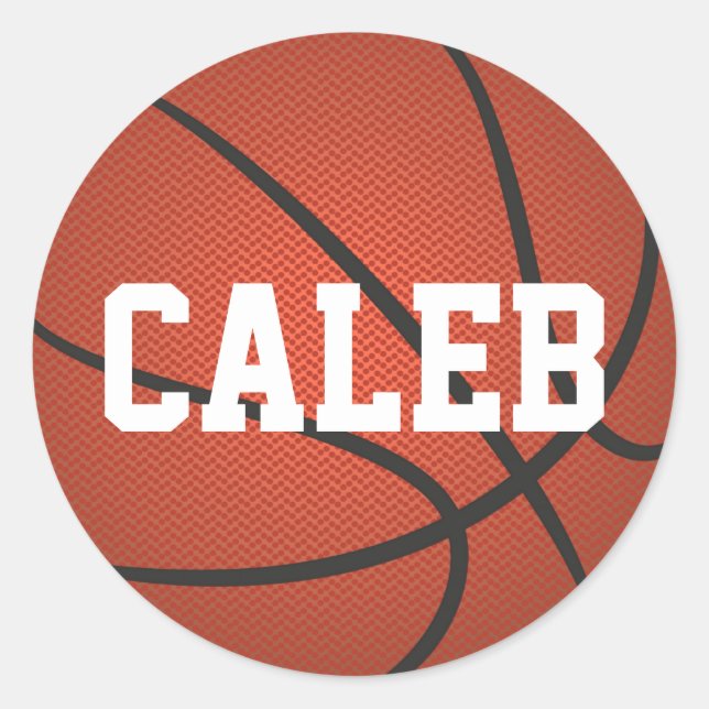 Personalised Name Basketball Stickers (Front)