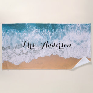 Personalised Name Beach Towel for Summer Adventure